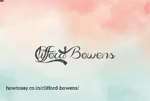 Clifford Bowens