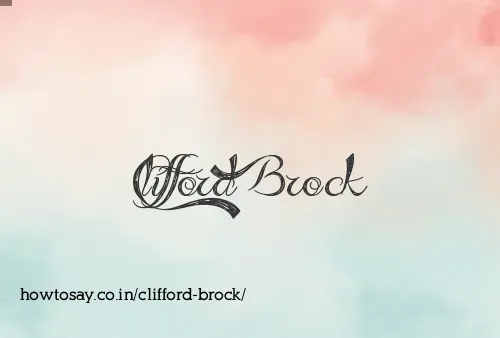 Clifford Brock