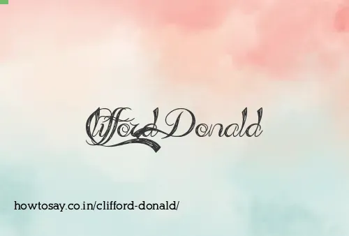 Clifford Donald