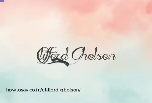 Clifford Gholson