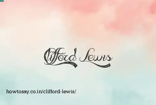 Clifford Lewis