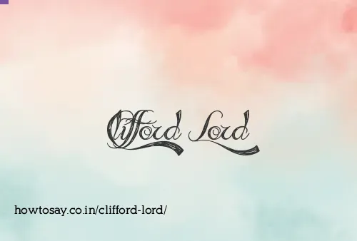 Clifford Lord