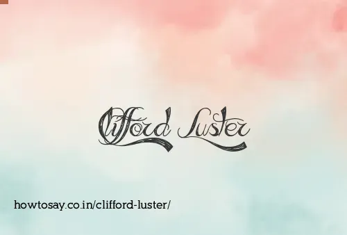 Clifford Luster