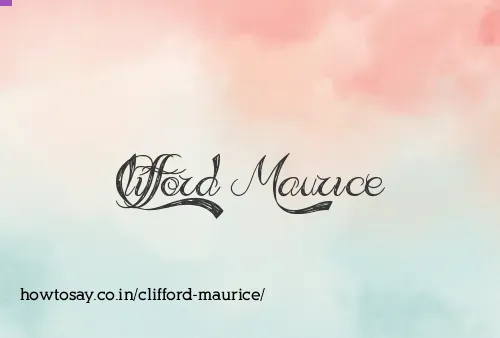 Clifford Maurice