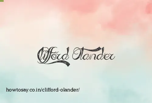 Clifford Olander