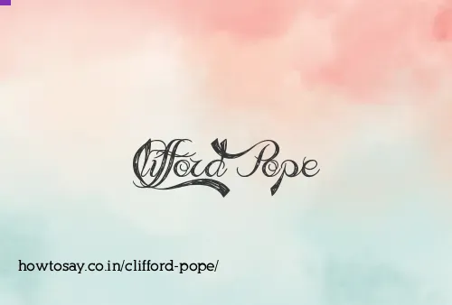 Clifford Pope