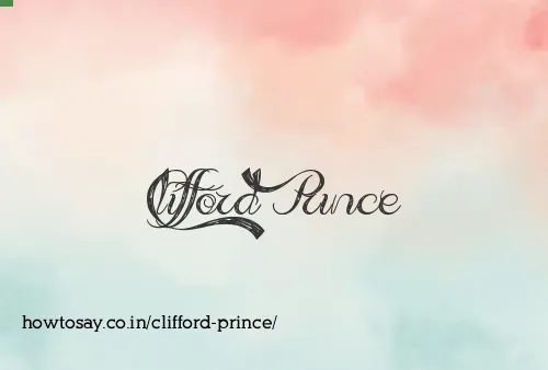 Clifford Prince