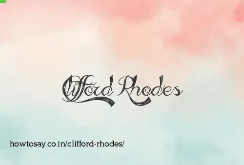 Clifford Rhodes