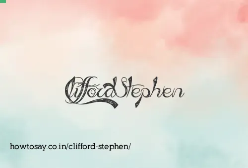 Clifford Stephen