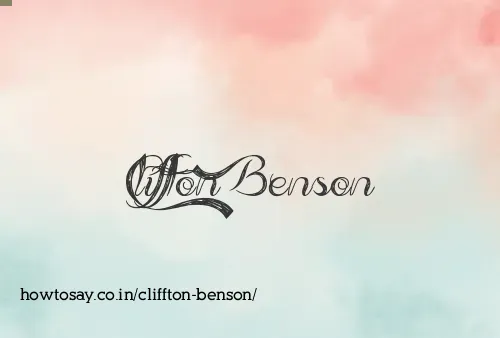 Cliffton Benson