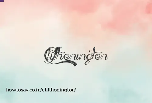 Clifthonington