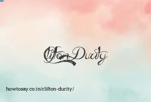 Clifton Durity