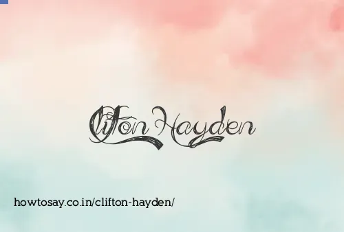 Clifton Hayden