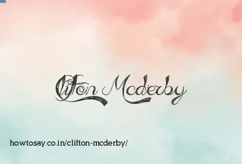 Clifton Mcderby