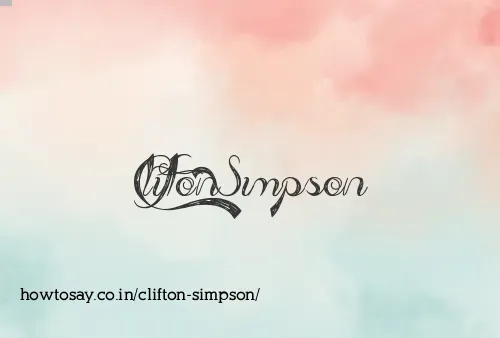 Clifton Simpson