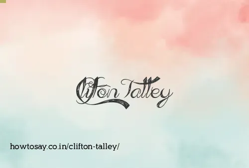 Clifton Talley