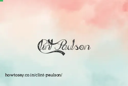 Clint Paulson