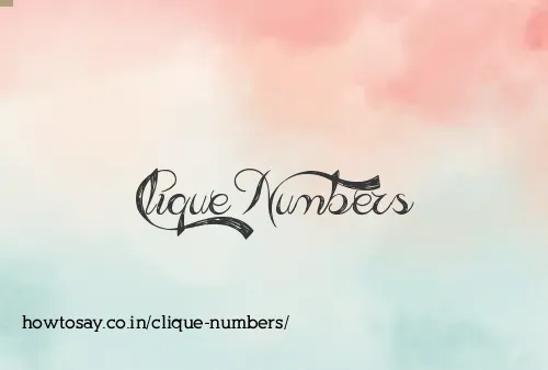 Clique Numbers