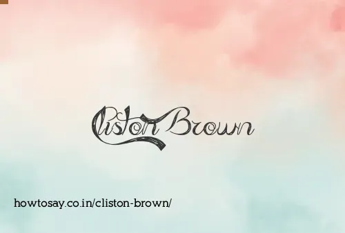 Cliston Brown
