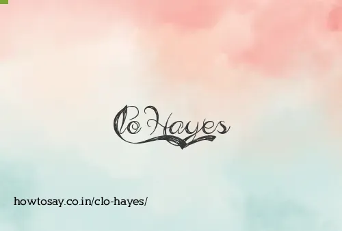 Clo Hayes