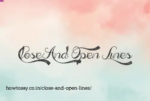 Close And Open Lines
