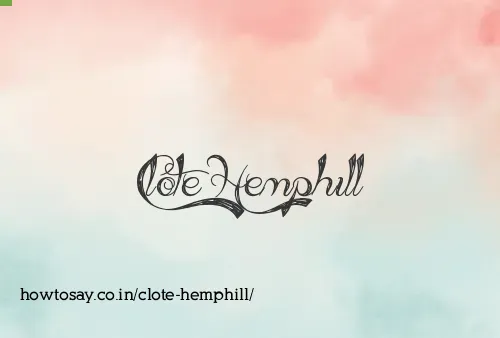 Clote Hemphill