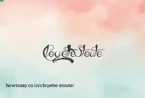 Cloyette Stoute