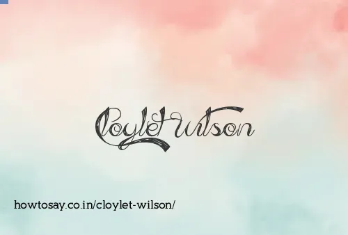 Cloylet Wilson