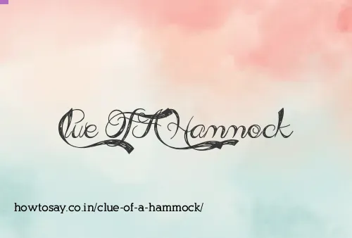 Clue Of A Hammock