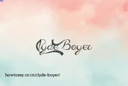 Clyde Boyer