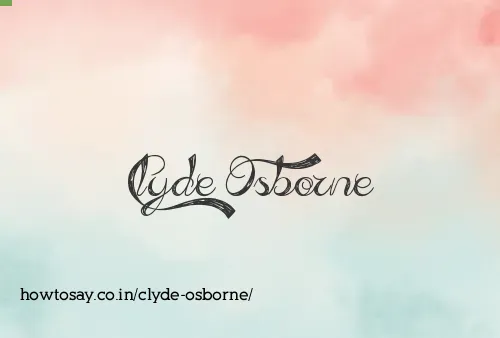 Clyde Osborne
