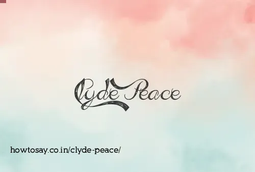 Clyde Peace