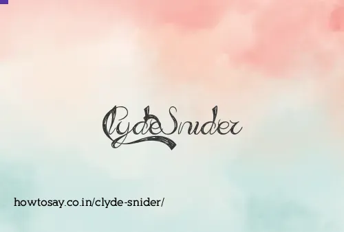 Clyde Snider