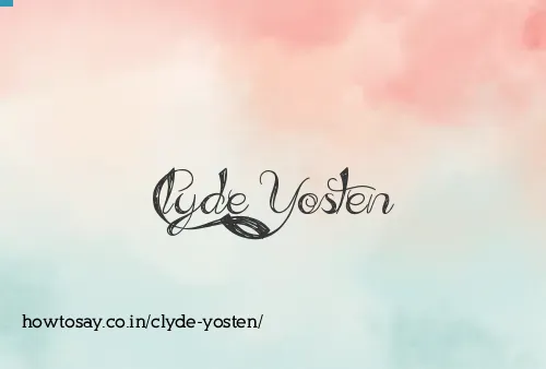 Clyde Yosten
