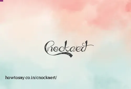 Cnockaert