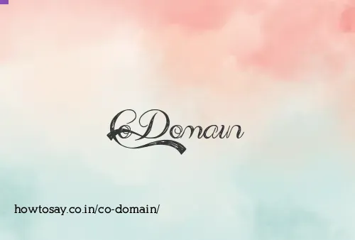 Co Domain