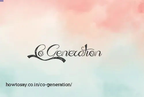 Co Generation
