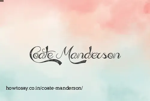 Coate Manderson