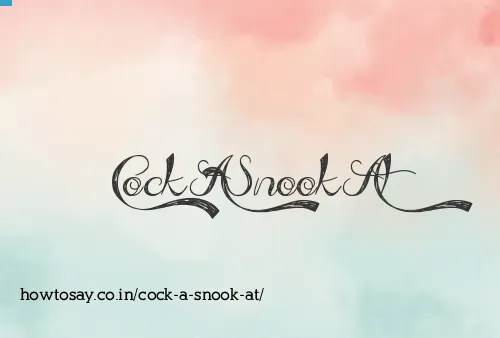 Cock A Snook At
