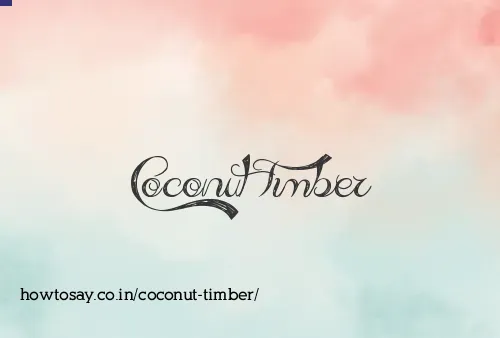 Coconut Timber
