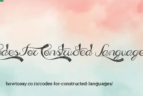Codes For Constructed Languages