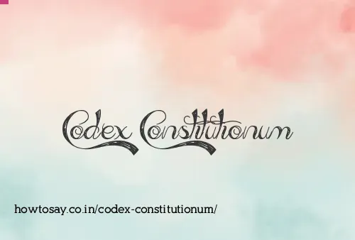 Codex Constitutionum