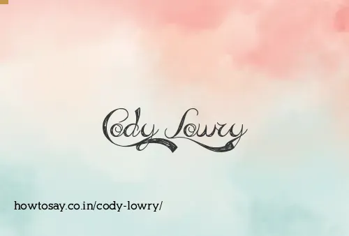 Cody Lowry