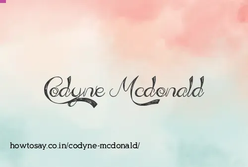 Codyne Mcdonald