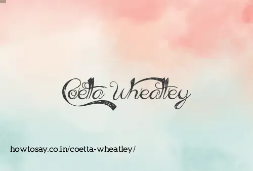 Coetta Wheatley