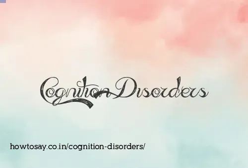 Cognition Disorders