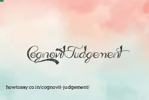 Cognovit Judgement