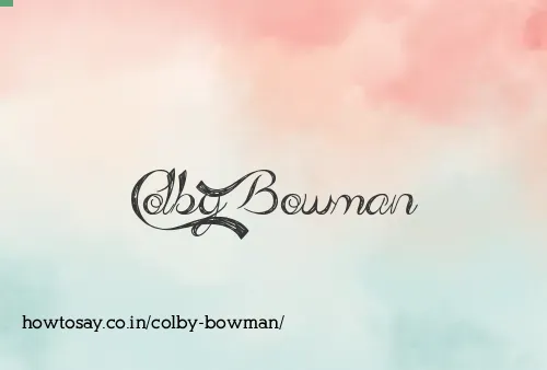 Colby Bowman