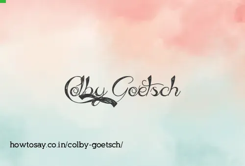 Colby Goetsch