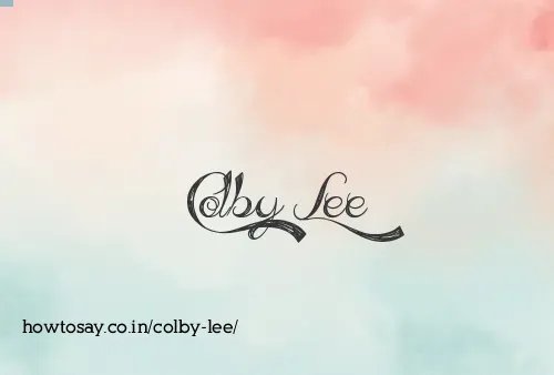 Colby Lee